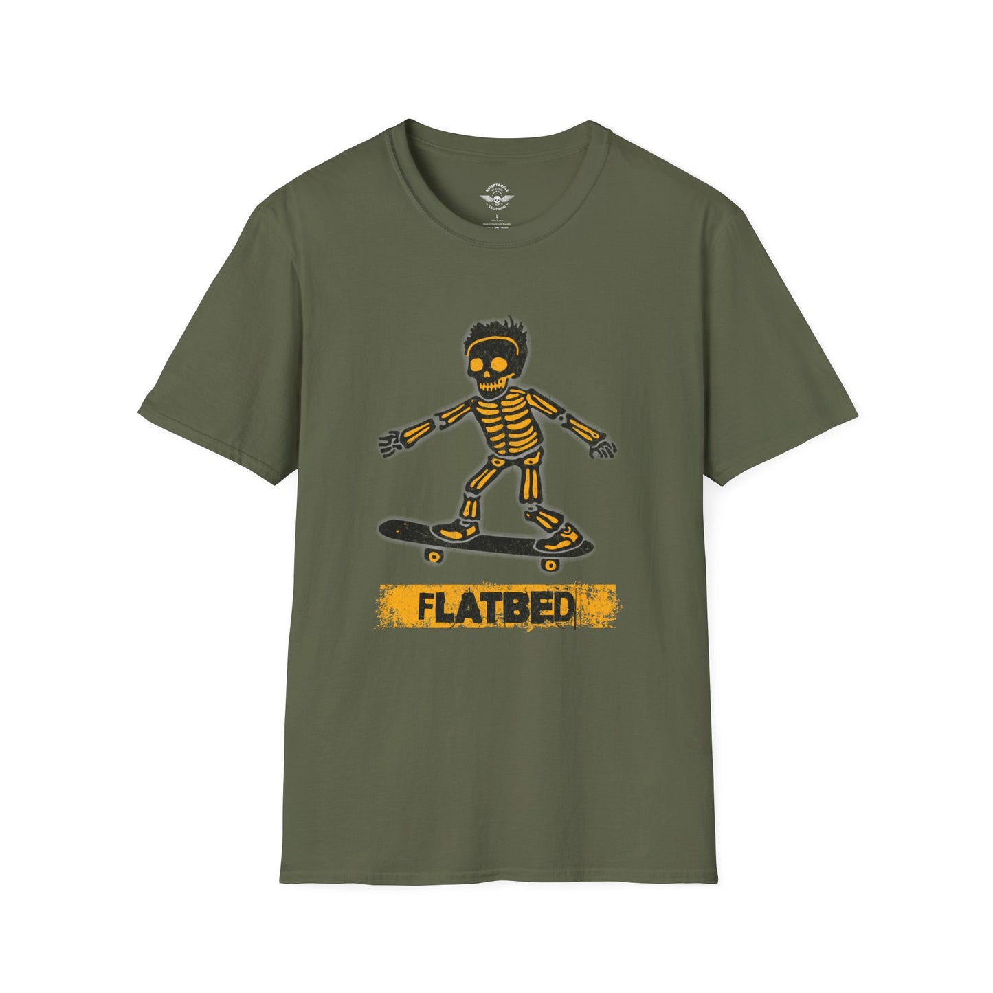Flatbed Skateboard Skull Shirt