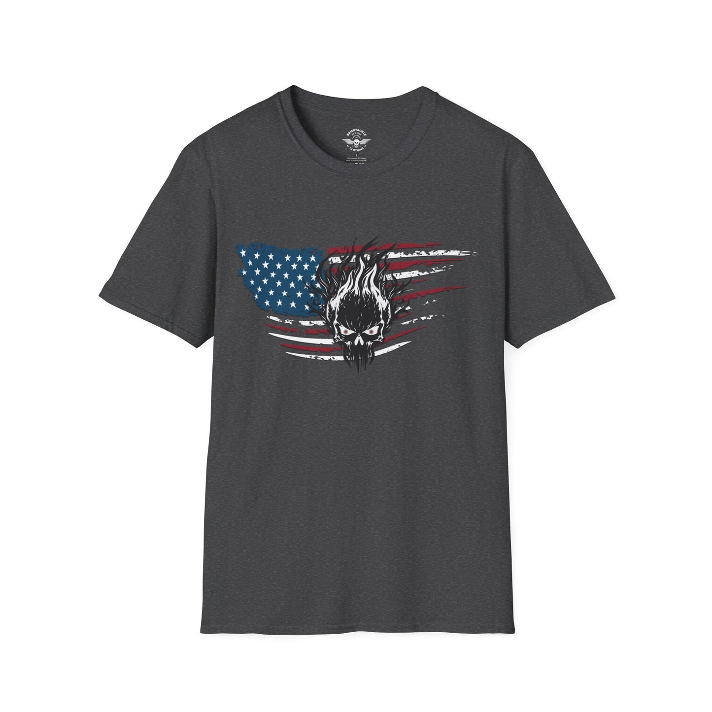 American Flag Patriotic Skull T Shirt