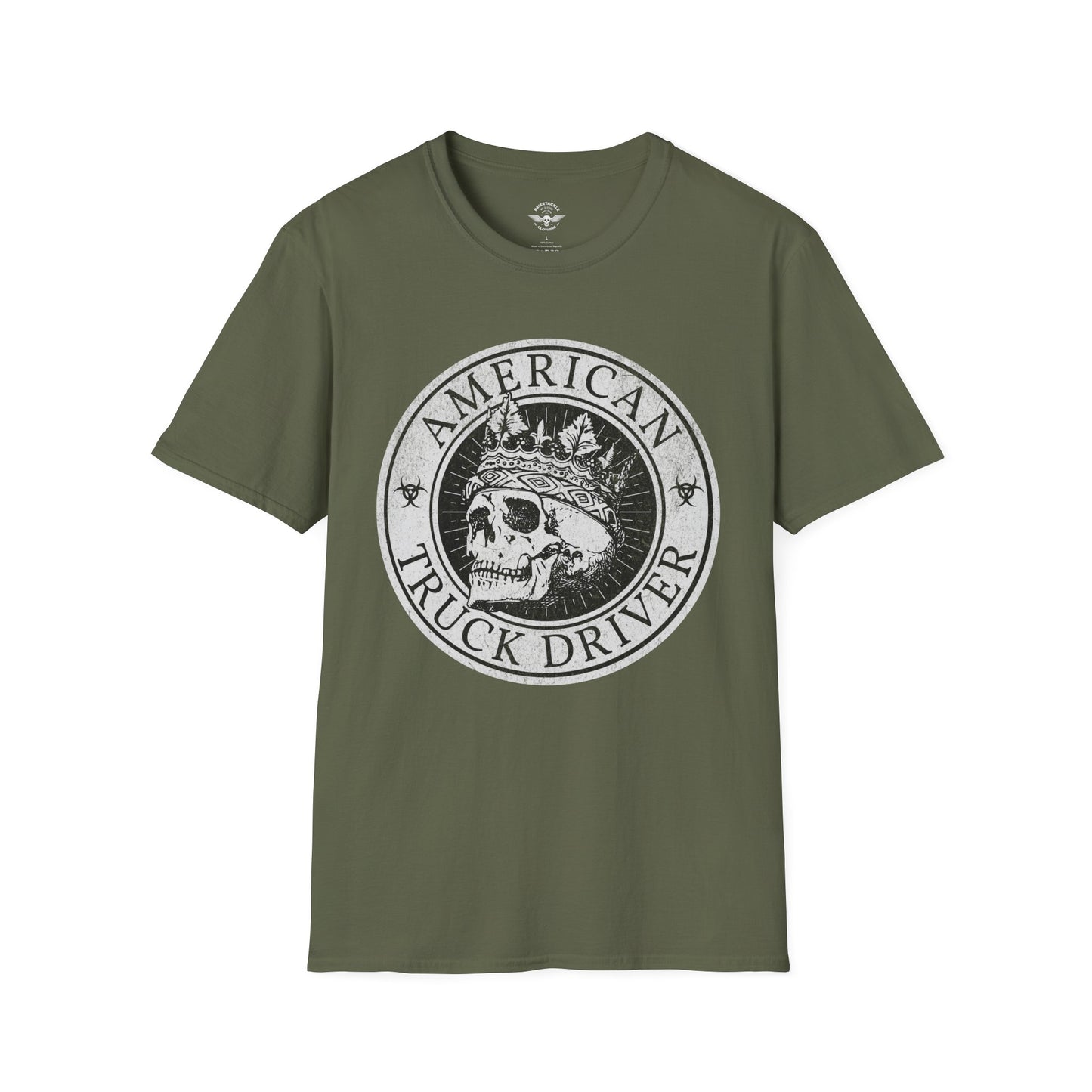 American Truck Driver Skull Shirt