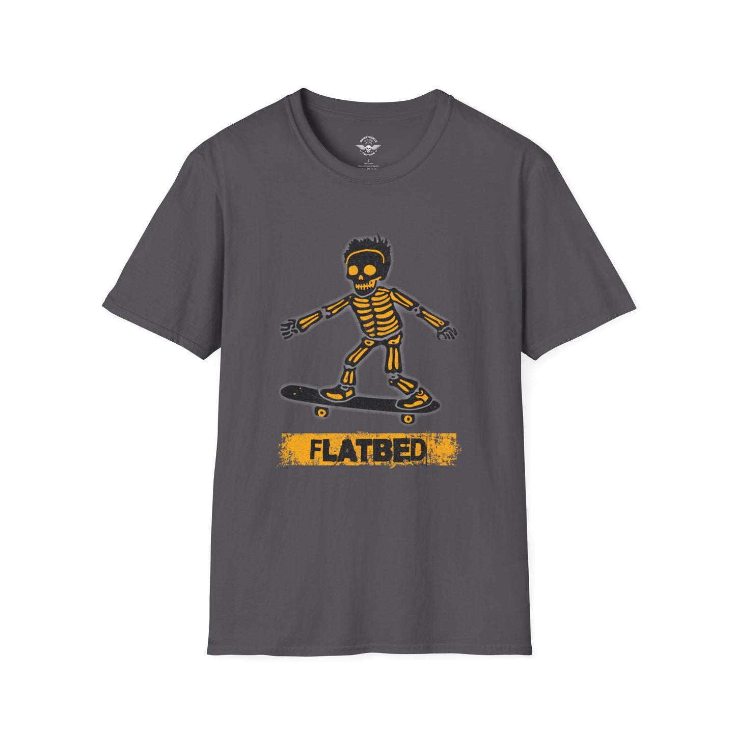 Flatbed Skateboard Skull Shirt
