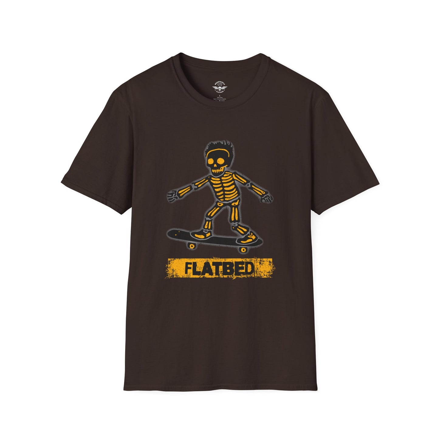 Flatbed Skateboard Skull Shirt