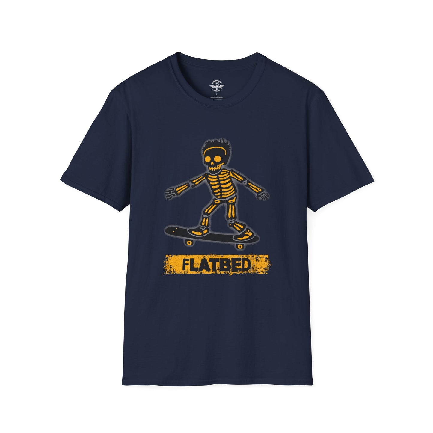 Flatbed Skateboard Skull Shirt