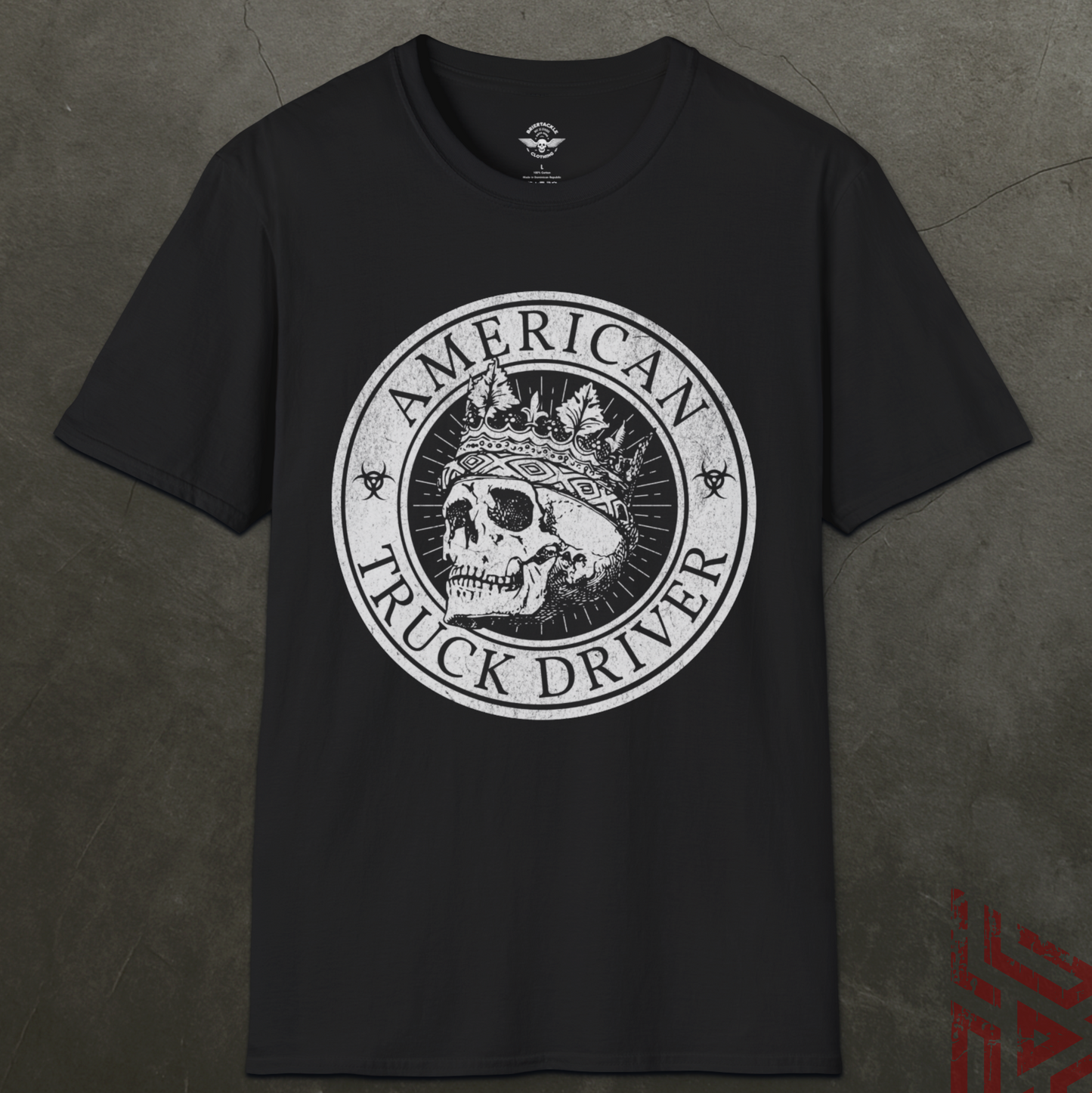 American Truck Driver Skull Shirt