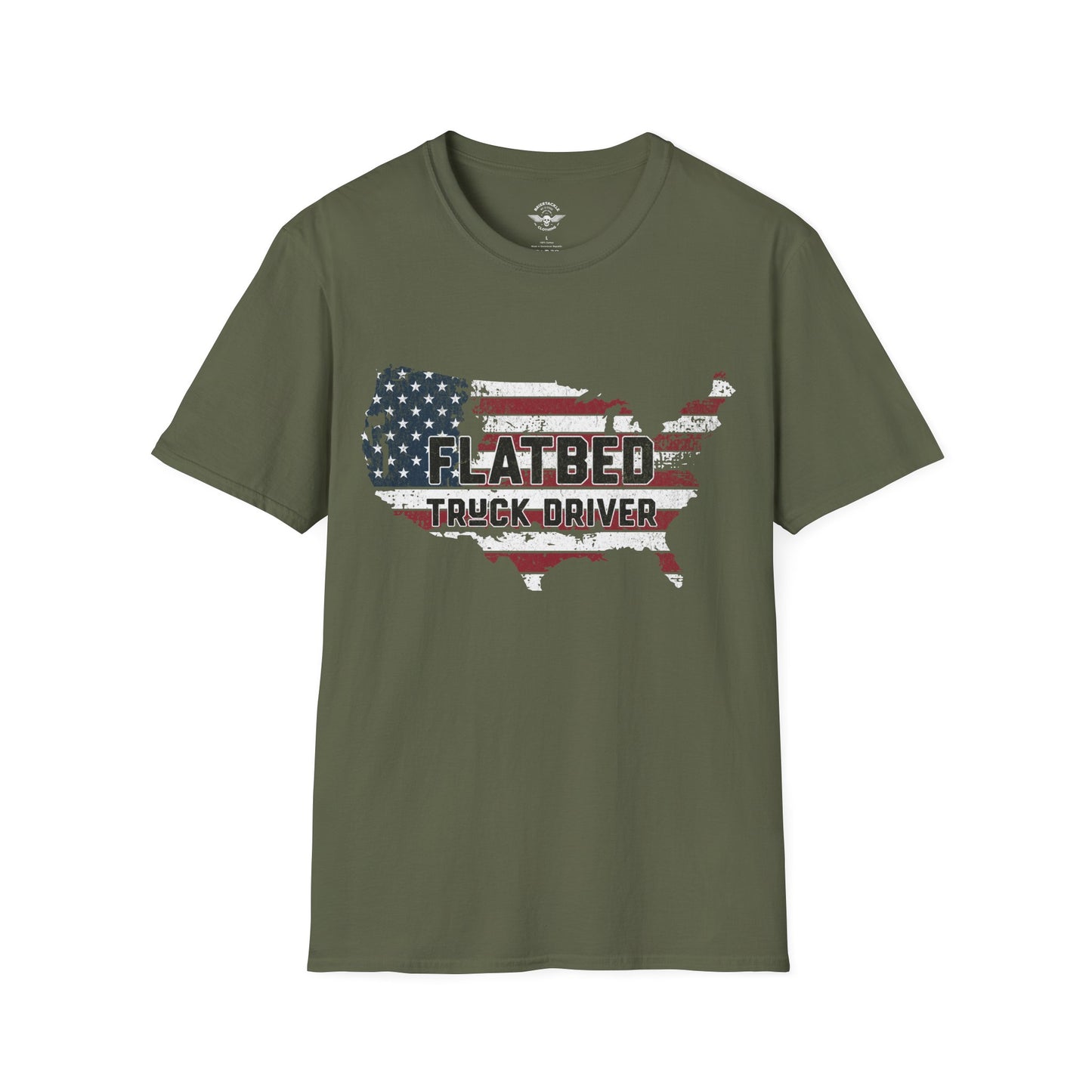 Patriotic Flatbed Truck Driver Shirt