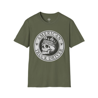 American Truck Driver Skull Shirt