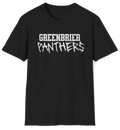 Black t-shirt with 'Greenbrier Panthers' text in white.