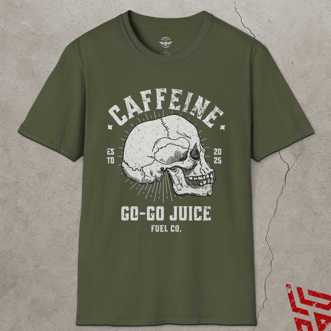 Caffeine Is My GoGo Juice Trucker Shirt