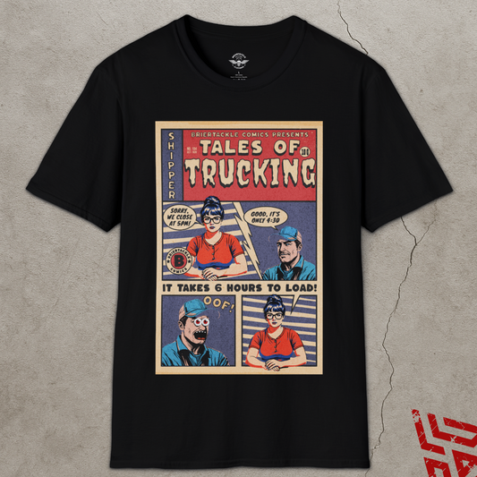 Tales Of Trucking Comic Design T-Shirt
