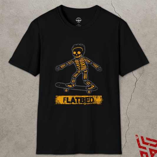 Flatbed Skateboard Skull Shirt
