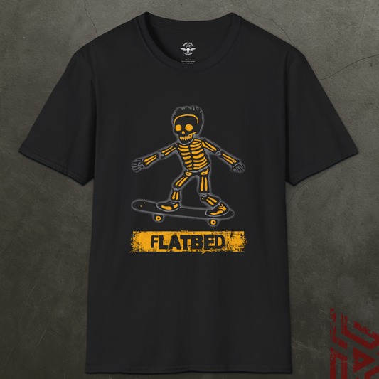 Flatbed Skateboard Skull Shirt