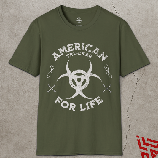 American Trucker For Life Shirt