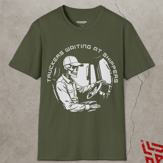 Skeleton Trucker Waiting At Shipper